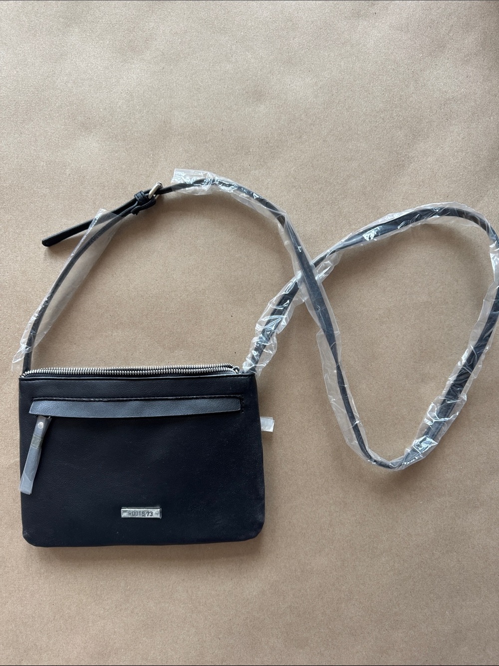 NWT Roots Black Crossbody Side Bag